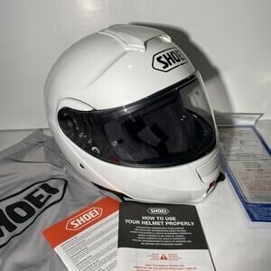 Shoei Neotec Modular Motorcycle Helmet Size XS Extra Small White 53-54cm Clean!